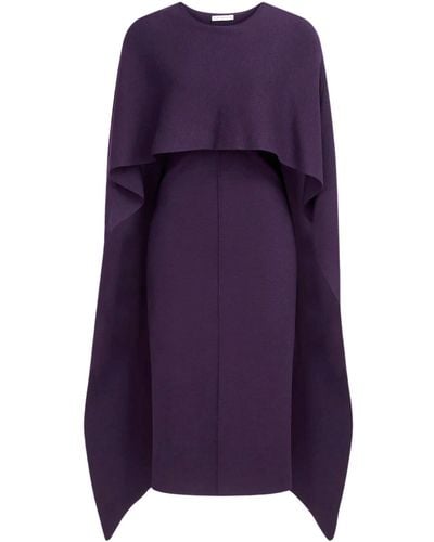 Halston Amal Sweater Dress In Wool In Purple