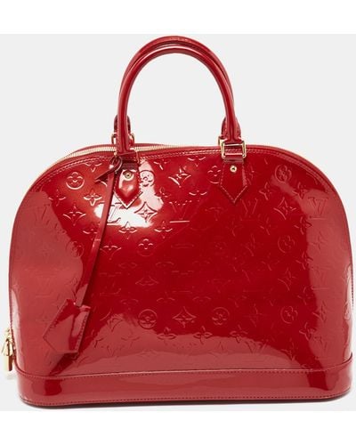 Louis Vuitton Monogram Vernis Alma Gm - Red