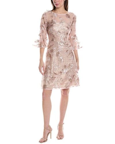 Adrianna Papell Sequin Cocktail Dress - Pink