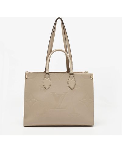 Louis Vuitton Monogram Empriente Leather Giant Onthego Mm Bag - Natural