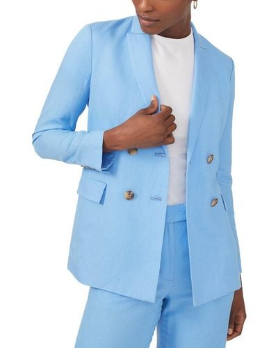 J.McLaughlin Vesta Linen-blend Jacket - Blue