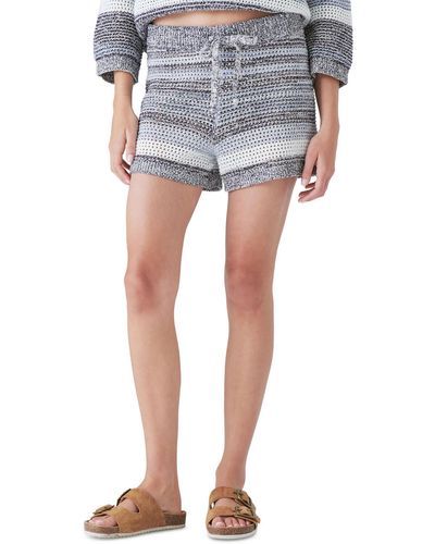 Lucky Brand Tie Waist Coverup Casual Shorts - Blue