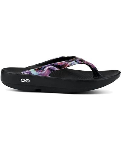 OOFOS Oolala Thong Limited Sandal - Black