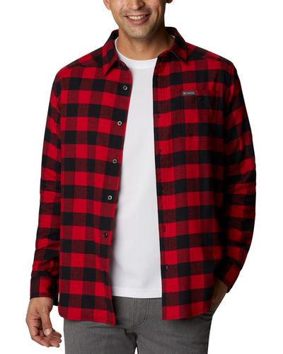 Columbia Cornell Woods Flannel Checkered Button-down Shirt - Blue