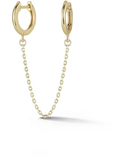 Ember Fine Jewelry Double Piercing Hoop Earrings - White