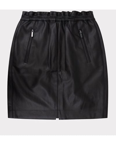 EsQualo Faux Leather Skirt - Black
