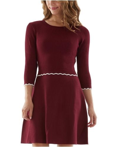 Bcx Juniors Knit Ribbed Sweaterdress - Red