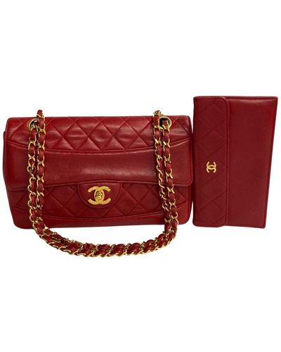 Chanel Leather Shoulder Bag (pre-owned) - Red