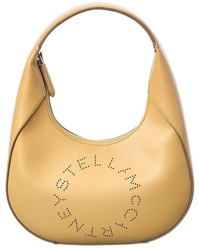 Stella McCartney Stella Logo Small Hobo Bag - Natural