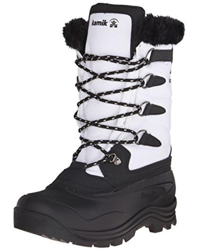 Kamik Shellback Faux Fur Contrast Trim Winter Boots - Black