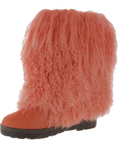 BEARPAW Boetis Ii Fur Wool Lined Mid-calf Boots - Orange