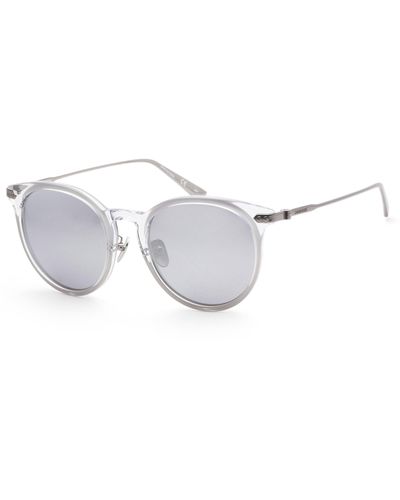 Calvin Klein 54 Mm White Sunglasses Ck18708sa-195 - Metallic