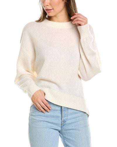 Alice + Olivia Alice + Olivia Denver Round Hem Cashmere-blend Sweater - White