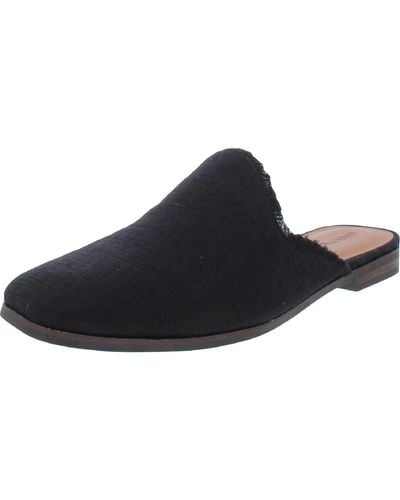 Lucky Brand Colliey Block Heel Casual Slide Slippers - Black