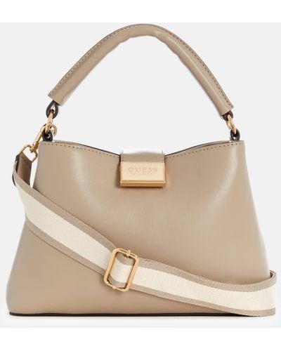 Guess Factory Stacy Small Satchel - Natural