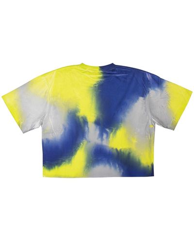 Marcelo Burlon Blue And Yellow Fade Tie Dye T-shirt