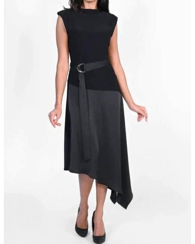 FRANK LYMAN Asymmetrical Hem Dress - Black