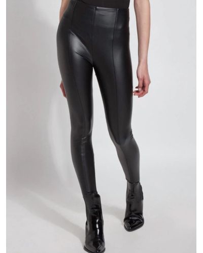 Lyssé Hi Waist Vegan Leather leggings - Black