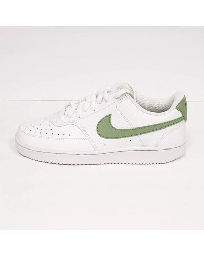 Nike Court Vision Low Next Nature /oil Green-medium Olive Fd0781-100 - White