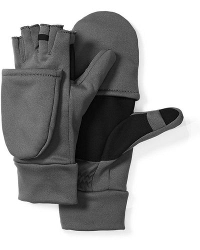 Eddie Bauer Mount Hood Convertible Fleece Gloves - Gray