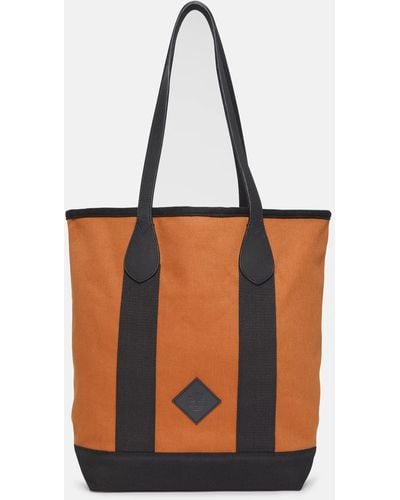 Timberland Canvas And Leather Tote - White