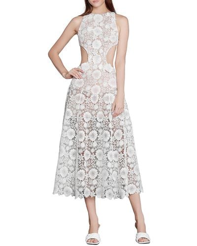 Bronx and Banco Lace Cut-out Evening Dress - White
