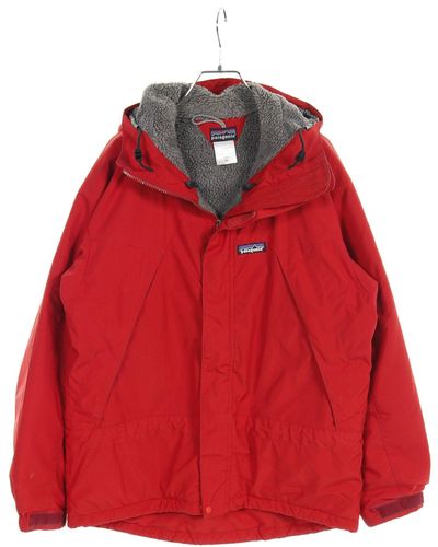 Patagonia Inferno Jacket Mountain Parka Hooded - Red