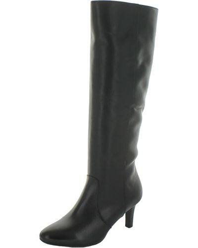 Lauren by Ralph Lauren Caelynn Leather Tall Knee-high Boots - Black