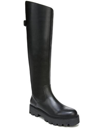 Franco Sarto Balin Leather Tall Knee-high Boots - Black