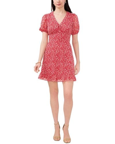 1.STATE Wedding Mini Fit & Flare Dress - Red
