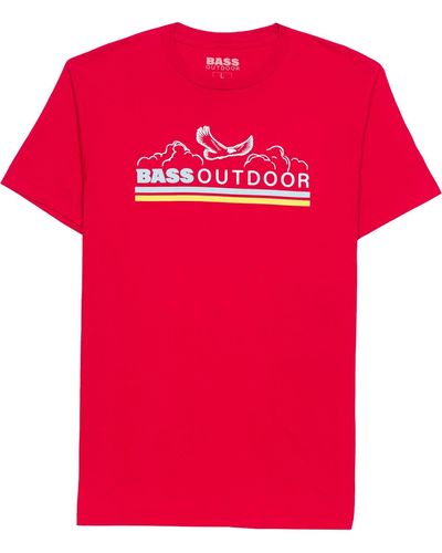 BASS OUTDOOR Cotton Logo Graphic T-shirt - Red