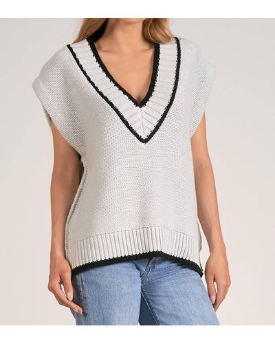 Elan Brenda Sleeveless Sweater - Gray