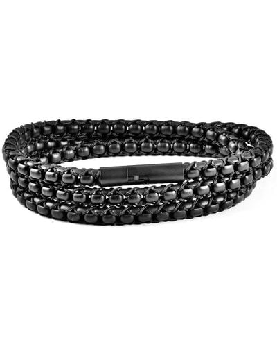 Crucible Jewelry Crucible Los Angeles Matte Finish Stainless Steel Box Chain With Nylon Cord - 26" - Black