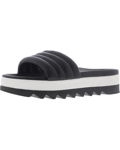 Cougar Shoes Prato Leather Slip On Slide Sandals - Black