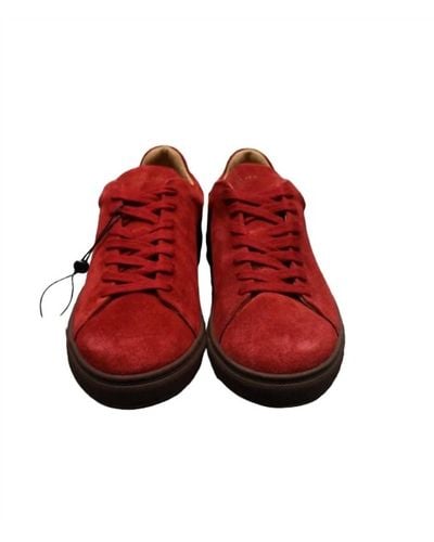 SELECTED David Suede Sneaker - Red