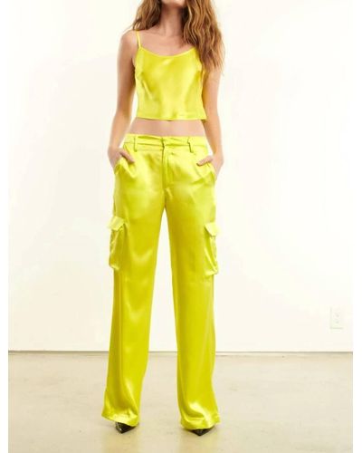 SPRWMN baggy Low Rise Cargo Pant - Yellow