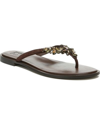 Naturalizer Fallyn Thong Sandals True Colors - White