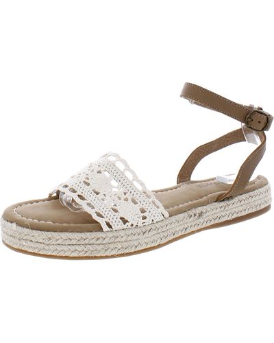 FatFace Tilly Crochet Buckle Ankle Strap - Natural