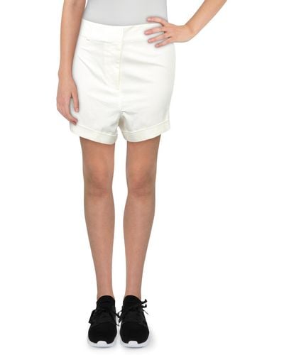 Danielle Bernstein Cuffed High-cut Shorts - White