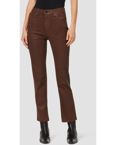 Hudson Jeans Nico Mid Rise Straight Jeans - Brown