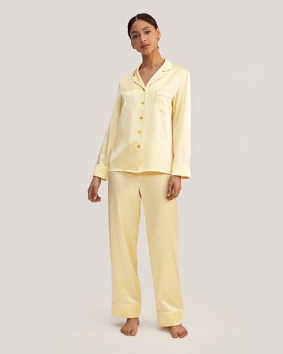 LILYSILK Golden Cocoon Silk Pajama Set - Natural