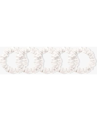 LILYSILK Pure Silk Hairband Small Size 5pcs - White