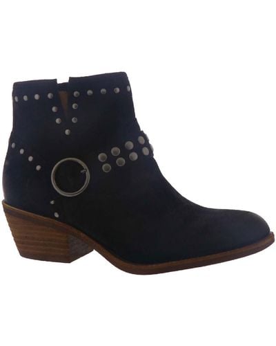 Söfft Allene Ll Leather Round Toe Ankle Boots - Black