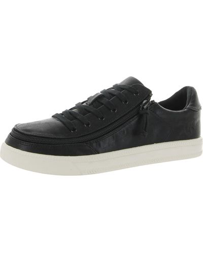 BILLY Footwear Classic Lace Low Faux Leather Low-top Casual And Fashion Sneakers - Black