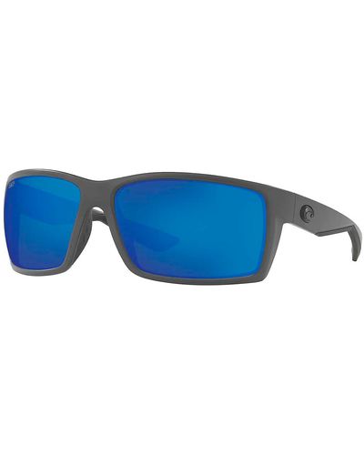 Costa Del Mar Reefton 06s9007 Wrap Polarized Sunglasses - Black
