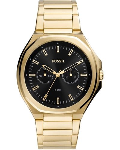 Fossil Evanston Multifunction, -tone Stainless Steel Watch - Metallic