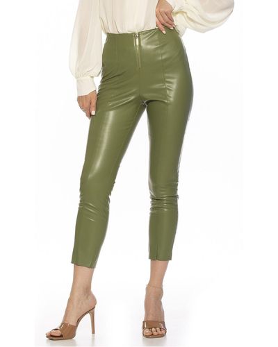 Alexia Admor Leather Pants - Green