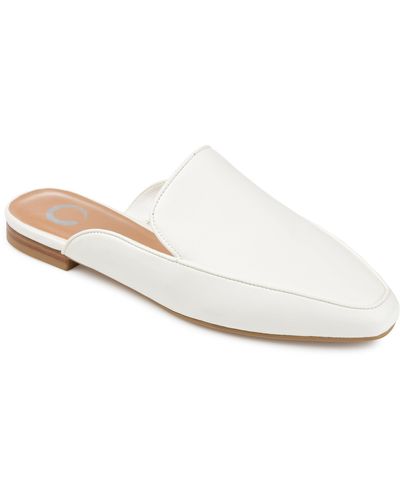 Journee Collection Collection Akza Mule - White
