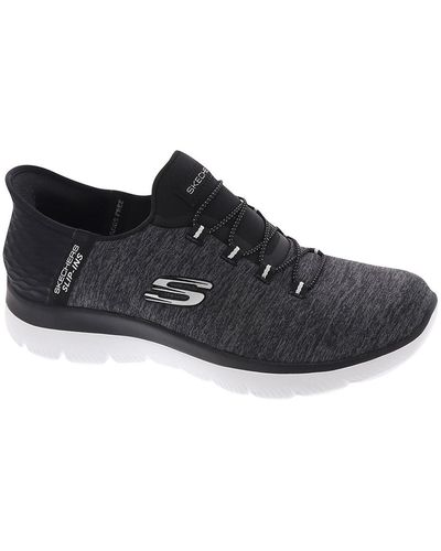 Skechers Summits- Dazzling Haze Lifestyle Memory Foam Slip-on Sneakers - Gray