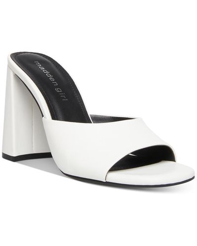 Madden Girl Genius Comfort Insole Slides Mule Sandals - White
